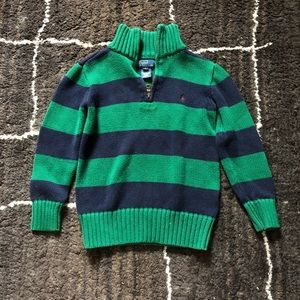 Polo zip up sweater